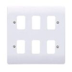 K3636WHI LOGIC PLUS 6MODULE FRONTPLATE WHITE