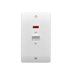 K5215WHI - 2G 50A Cooker Switch With Neon White