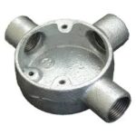 CF203G - METAL 20MM GALV CIRCULAR TEE BOX