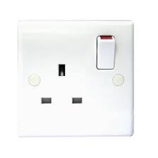 BG NEXUS 821 White Switched Single Socket