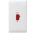 BG Nexus 873 White 2G 45A Cooker Switch