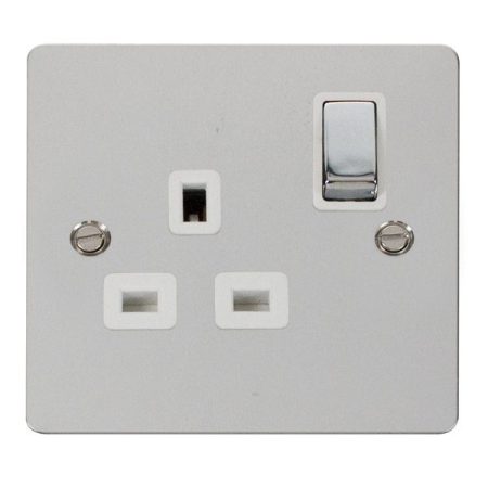 FPCH535WH - Click Define Polish Chrome 13A Switched Single Socket