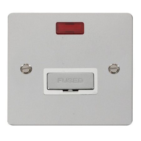 FPCH753WH - Click Define Polish Chrome 13A Unswitched Fused Connection Unit C/W Neon