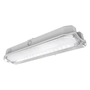AGLED/3M Ansell Guardian 3W LED Exit Bulkhead - Ultra-slim, durable polycarbonate emergency exit light with IP65 rating and self-adhesive legend.