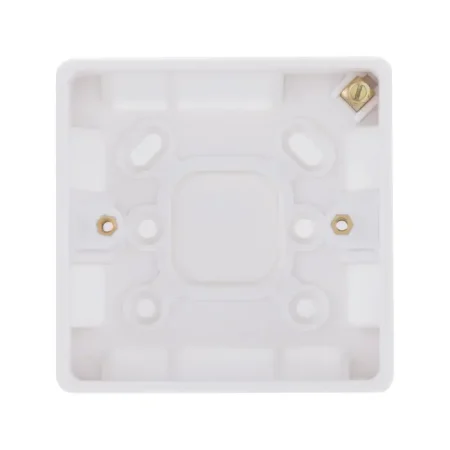 BG Nexus 893 1 Gang 19mm White Surface Pattress Box with Knockouts and Earth Terminal