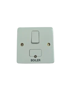 MK K1040WHI-B 13A Switched Fused Spur Engraved Boiler