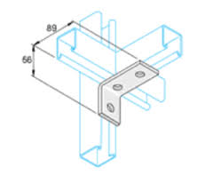 FB112 - UNISTRUT INTERNAL 2X1 HOLE BRACKET
