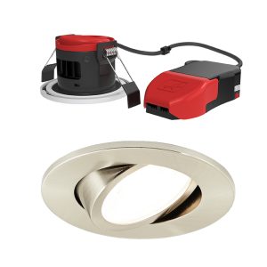 APRILEDP/G/SC Prism Pro LED Fire Rated CCT Gimbal 7W Satin Chrome