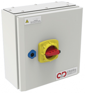 EDG01003N - Craig & Derricott i-switch Range Switch Disconnector 63A, 3P + Switched Neutral IP65 Sheet Steel Enclosure