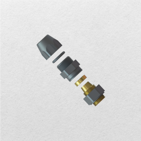 STORM32 - Storm Cable Gland M32 c/w Gland, Brass Lock Nut & Earth Tag