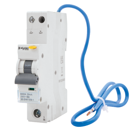 CU1RCBO32C - Elucian 32A 30mA RCBO 1 Pole True 6kA C Curve Type A