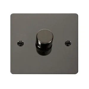 FPBN161 - Scolmore Define - 1 Gang 2 Way 0-100W Dimmer - Black Nickel
