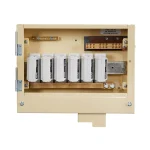 SHS1006/60 PME/SNE Ryefield 100A Single Phase 6 Way Service Head Distribution Board - Compact, durable, DNO-approved electrical distribution panel for multi-dwelling properties.
