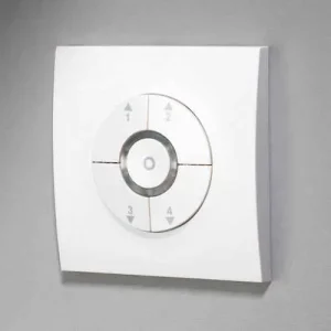CP Electronics DA-SG-4PM-W dimmer switch for DALI or DSI lighting systems with four scene buttons and On/Off control