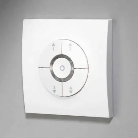 CP Electronics DA-SG-4PM-W dimmer switch for DALI or DSI lighting systems with four scene buttons and On/Off control