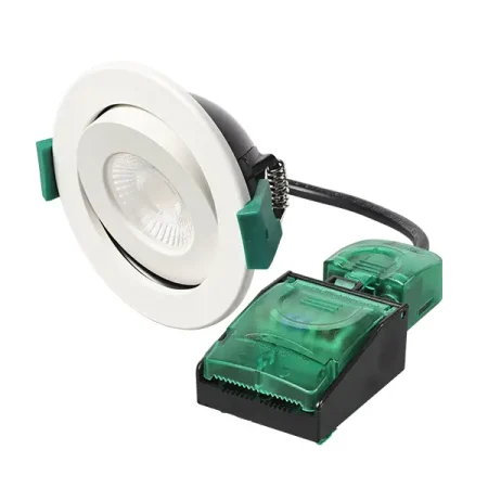 11380V2 - Firestay Duo Centre Tilt LED Downlight – 4/6W, CCT Switchable, IP65