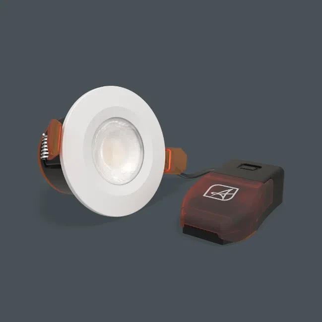 APRIPXM 1 Ansell Prism Pro XM Fire Rated LED Downlight – 5 7W, CCT Switchable, IP65, Dimmable
