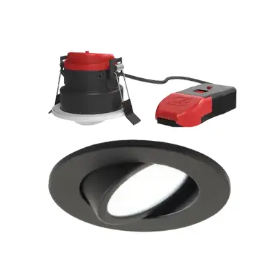 APRIPG/1/BLK - Prism Pro CCT Fire Rated Gimbal Downlight – Dual Wattage (Black)