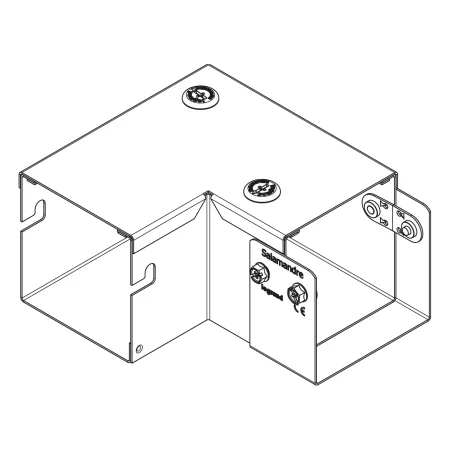 legrand mgip33asl salamandre ip4x 90deg top lid square bend 75x75mm