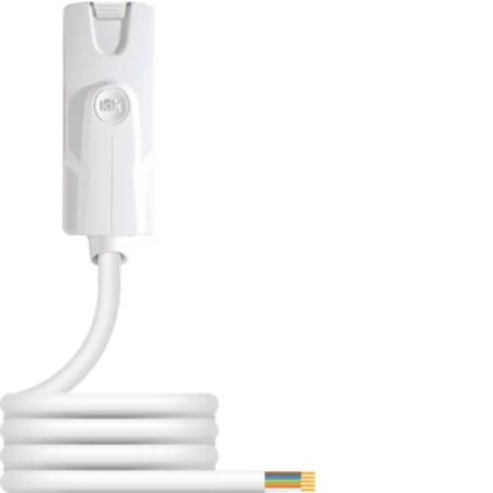 hager k7p5m075w klik7 6a luminaire lead 5m 5 core white 1.webp