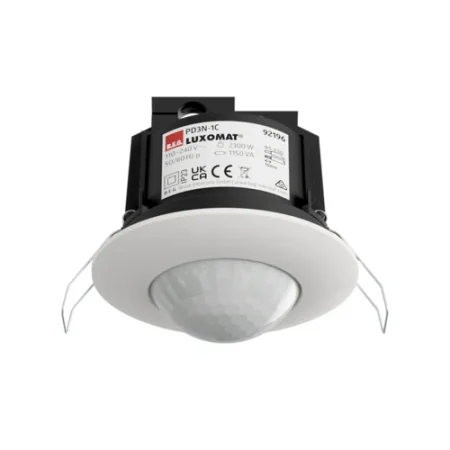 beg 92196 luxomat pd3n 1c fc flush ceiling pir presence detector white 1.webp