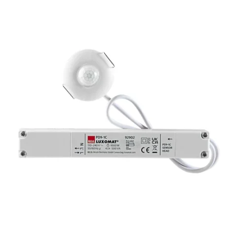 beg 92902 luxomat pd9 1c fc mini flush ceiling pir presence detector white 1.webp