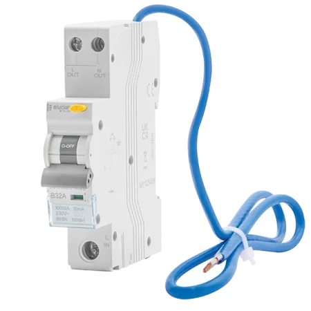 cu1rcbo40c10 click elucian 1 pole plus unswitched neutral 10ka c curve 40a 30ma rcbo type a 1.webp