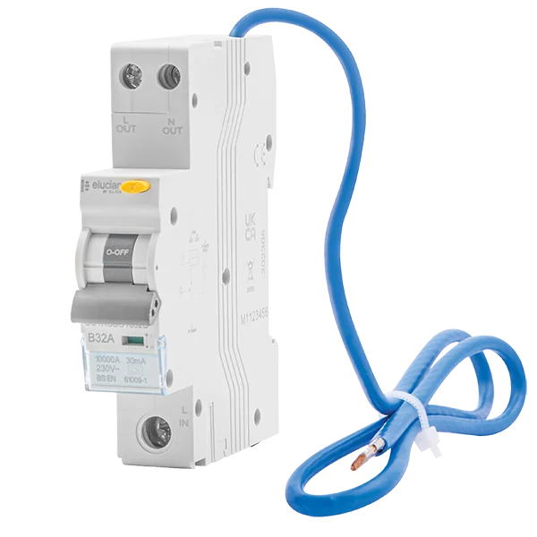 cu1rcbo6c10 click elucian 1 pole plus unswitched neutral 10ka c curve 6a 30ma rcbo type a 1.webp