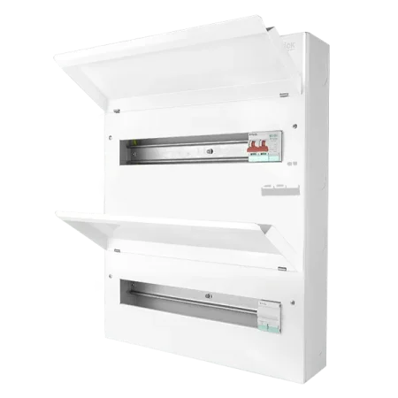 cudeb36msspc31 click 36 way dual row elucian metal consumer unit with 100a mains switch 100a connector and 2 p 1.webp