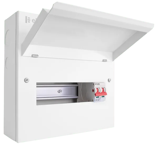 cueb10ms8 click 10 way elucian metal consumer unit with 100a mains switch 8 free ways 1.webp