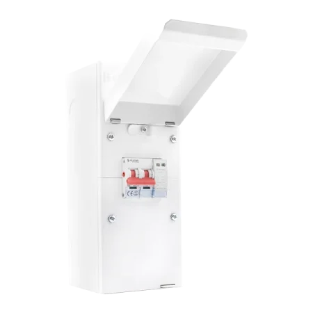 receb3mssp click 3 way elucian metal rec unit with 100a mains switch and 2 pole 18mm spd 1.webp
