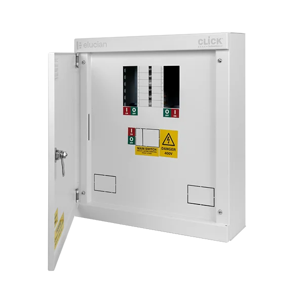 tpeb4 click elucian 4 way 125a three phase distribution board without incomer 1.webp
